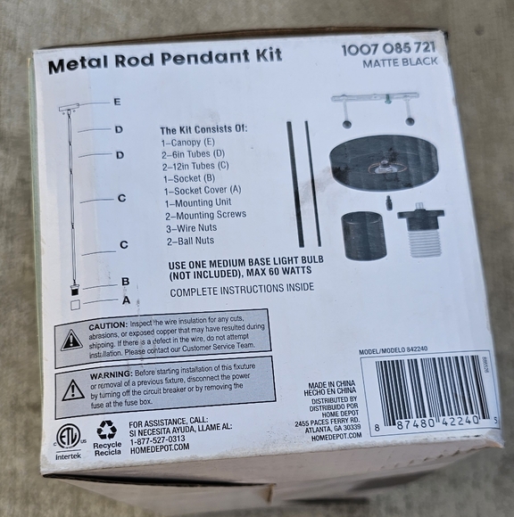 Metal Rod Pendamt Kit NEW - Picture 6 of 10
